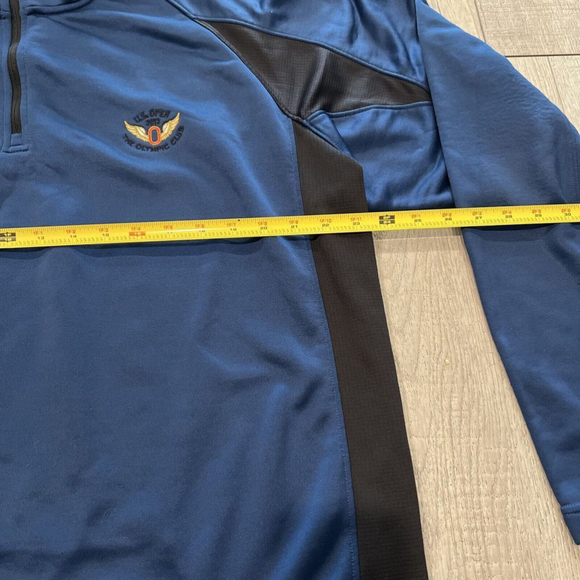 Under Armour Cold Gear 1/4 Zip Pullover Sweatshirt Mens XXL Blue US Open 2012 - Picture 8 of 9